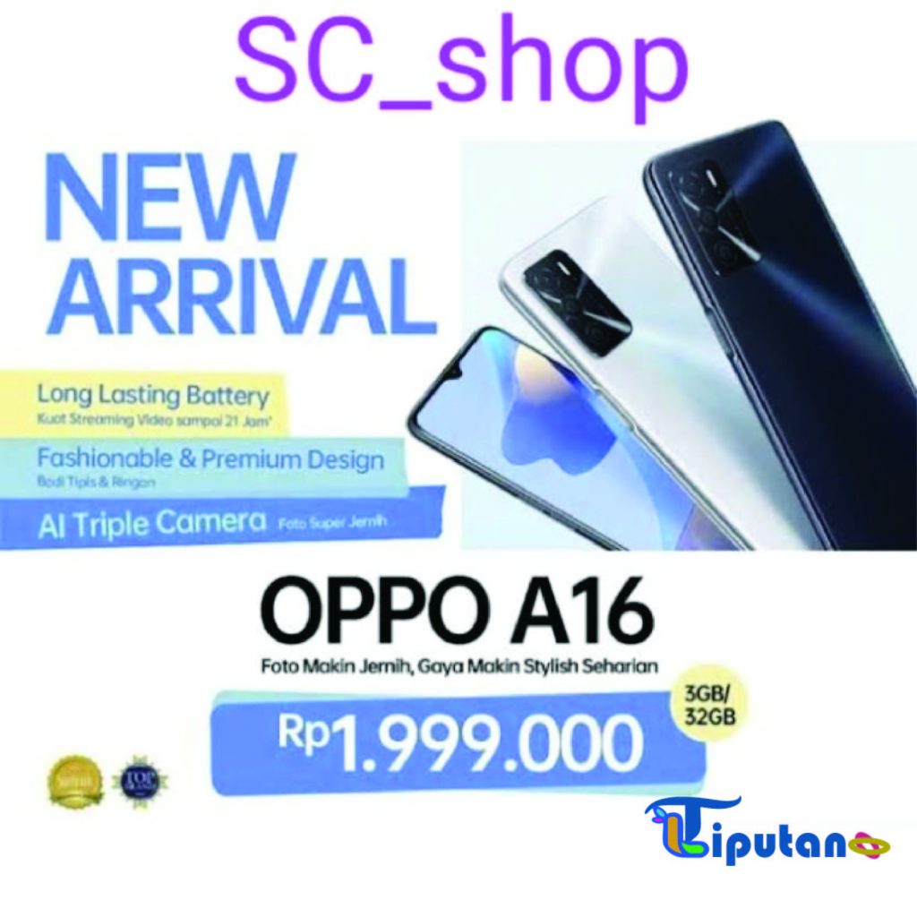 Oppo A16 Daftar HP Harga 1 jutaan Spek Tinggi Terbaru - TribunLiputan