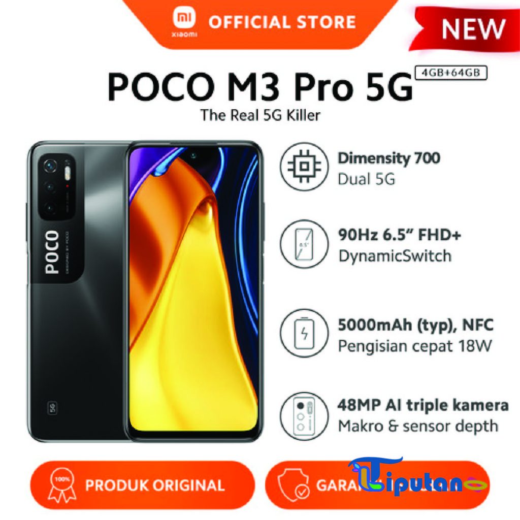 POCO M3 Pro 5G hp ram 6gb dibawah 2 juta - TribunLiputan