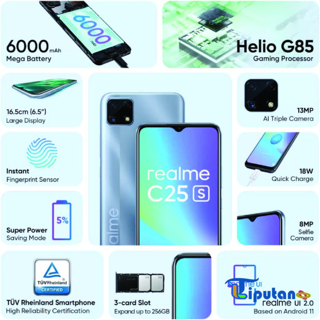 Realme C25s Daftar Smartphone Terbaik harga 2-3 jutaan Terbaru - TribunLiputan