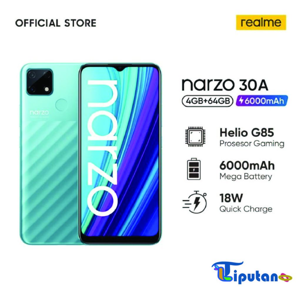 Realme Narzo 30A Daftar HP Harga 1 jutaan Spek Tinggi Terbaru - TribunLiputan