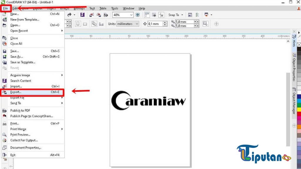 Tips Export- bagaimana cara mengexport gambar melalui aplikasi coreldraw - TribunLiputan