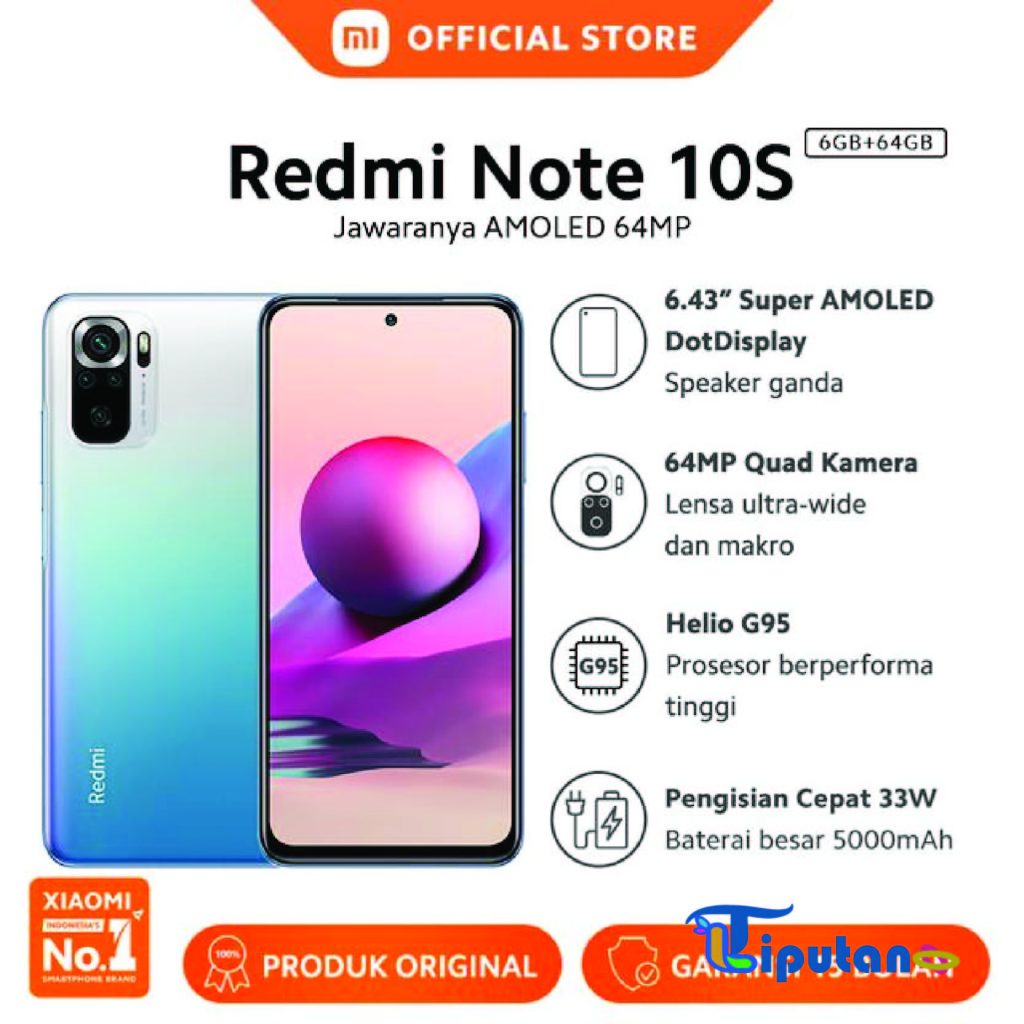 Xiaomi Redmi Note 10S hp ram 6gb dibawah 2 juta - TribunLiputan