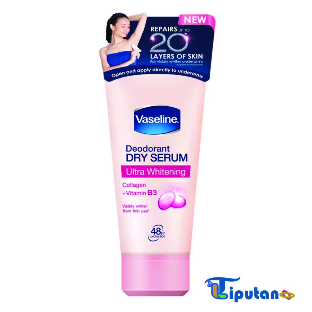 Vaseline Dry Serum Ultra Whitening - Rekomendasi Deodorant untuk ketiak hitam dan bau - TribunLiputan