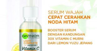 Garnier Light Complete Vitamin C 30X Booster Produk Garnier untuk menghilangkan bekas jerawat dan flek hitam - TribunLiputan