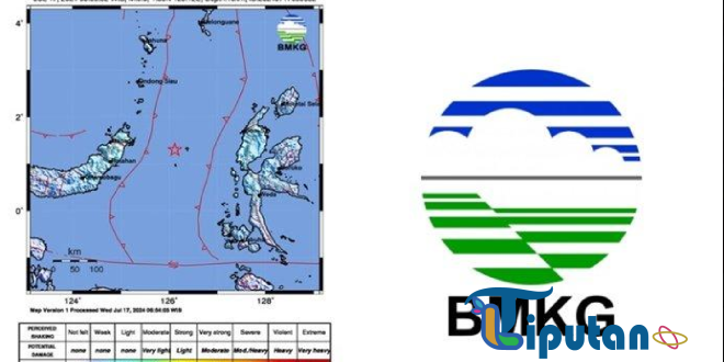 Gempa Bitung Sulawesi Utara Pagi Ini M 5.6, BMKG: Gempa Terkini Terasa di Manado hingga Ternate