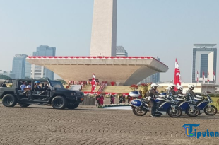 Dimulai, Rombongan Kirab Bendera Merah Putih dan Naskah Proklamasi Berangkat dari Monas ke Halim