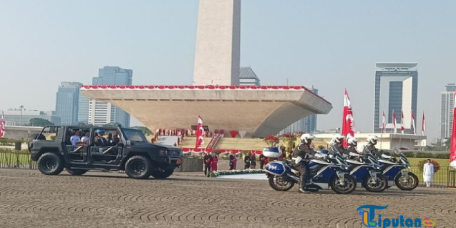 Dimulai, Rombongan Kirab Bendera Merah Putih dan Naskah Proklamasi Berangkat dari Monas ke Halim