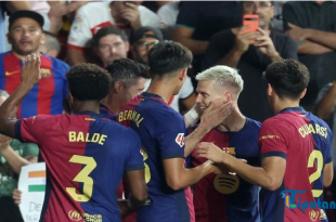 Hasil Liga Spanyol: Dani Olmo Debut Langsung Cetak Gol, Barcelona Hattrick Menang 2-1