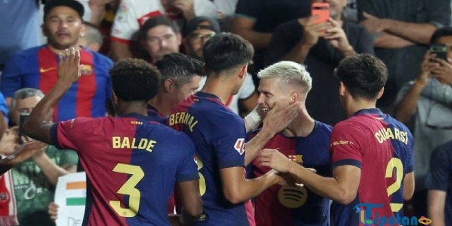 Hasil Liga Spanyol: Dani Olmo Debut Langsung Cetak Gol, Barcelona Hattrick Menang 2-1