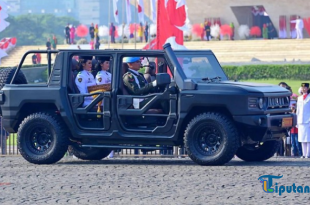 Maung Tangguh: Mobil Besutan Prabowo Dipakai saat Kirab Bendera Pusaka