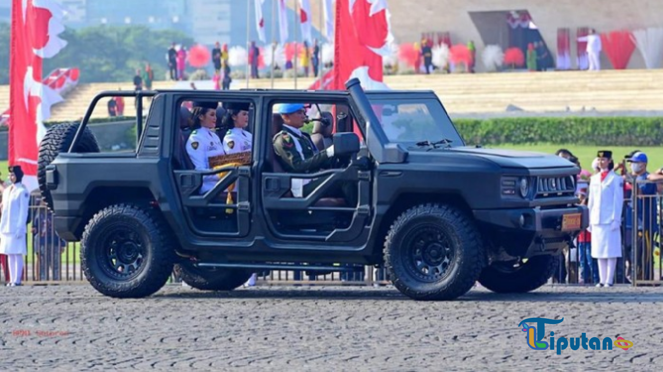 Maung Tangguh: Mobil Besutan Prabowo Dipakai saat Kirab Bendera Pusaka