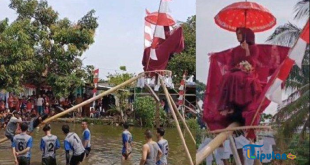 Sosok Janda Muda Berkebaya Merah yang Jadi Rebutan Hadiah Lomba Panjat Pinang di Cianjur