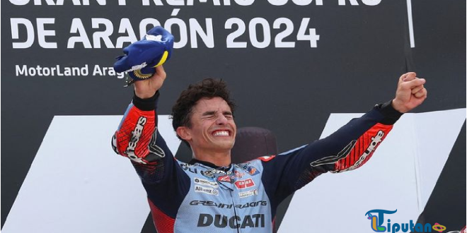 MotoGP Aragon 2024: Kata-Kata Pertama Marc Marquez Usai Akhiri Penantian 1043 Hari untuk Podium Tertinggi