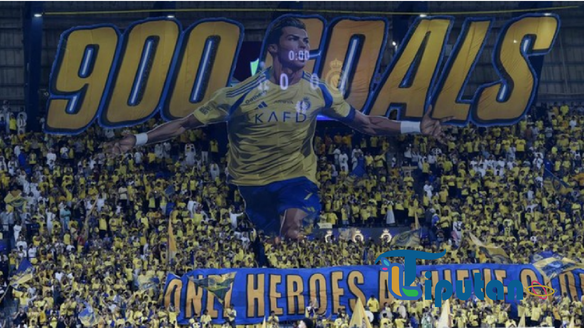 Ronaldo Pamer Momen Perayaan 900 Gol di Depan Suporter Al Nassr