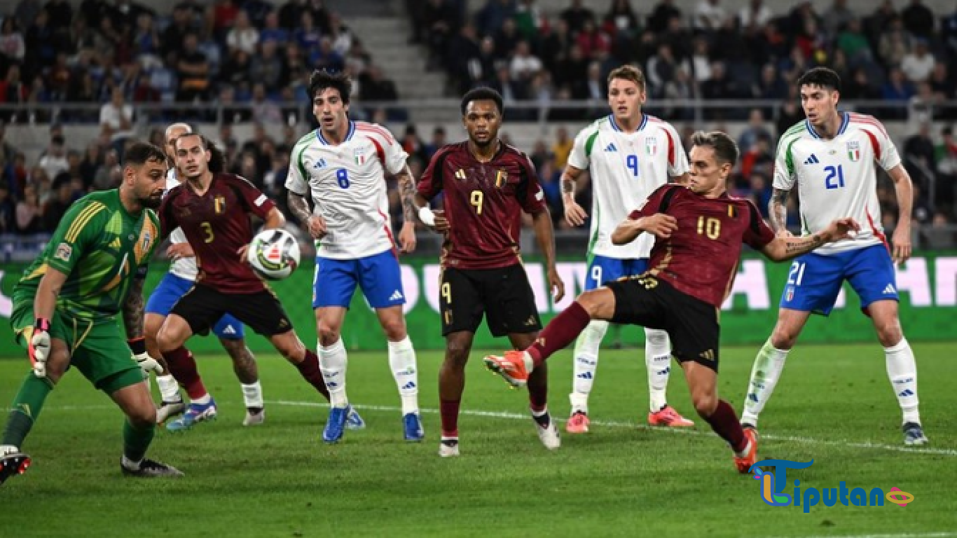 Italia vs Belgia Berakhir Imbang 2-2: 10 Pemain Gli Azzurri Tertimpa Comeback