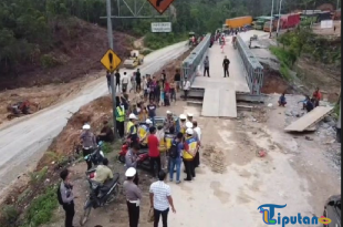 Jalan Lintas Sumatera di Kampar Masih Dalam Perbaikan, Pengendara Diminta Lewat Jalur Alternatif