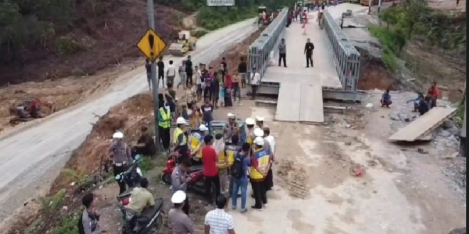 Jalan Lintas Sumatera di Kampar Masih Dalam Perbaikan, Pengendara Diminta Lewat Jalur Alternatif