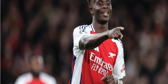 Arsenal vs AS Monaco: Saka Cetak Dua Gol, The Gunners Pesta 3-0